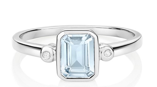 Bague véritable aigue marine - bague,