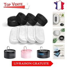 Giotohun - 4 Filtres et 4 Éponges pour Fontaine à Eau Chat, Triple Filtration