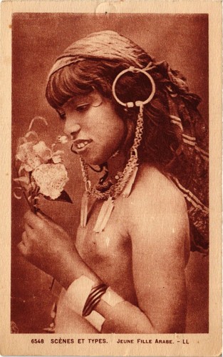 Cpa jeune fille arabe - jeune,
