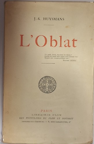 Oblat huysmans - l'oblat,