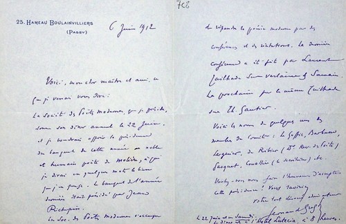 S fernand gregh poète - l.a.s,