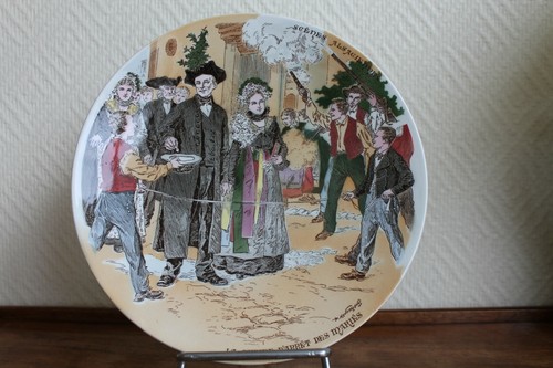 Ancienne assiette décorative - ancienne,