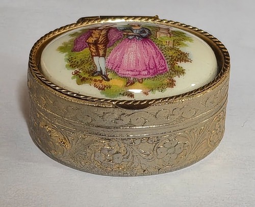 Ancien pilulier porcelaine - ancien,