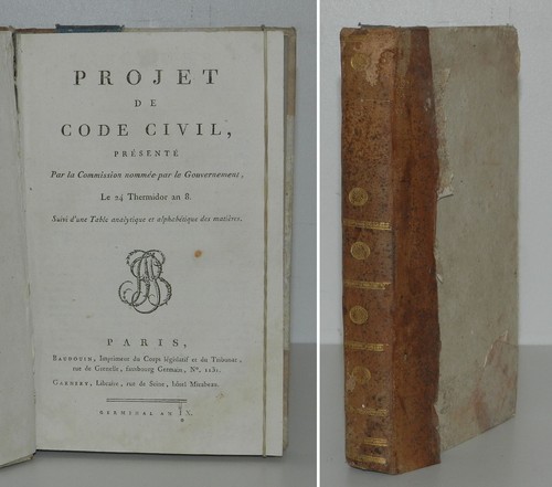 Projet code civil - de, 1801