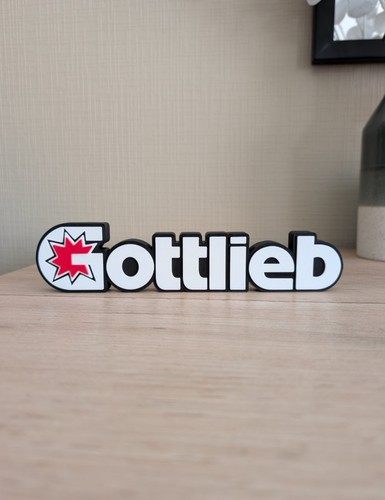 Logo gottlieb plaque déco - 3d,