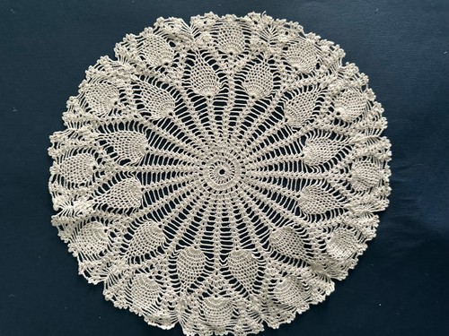 Napperon ancien rond dentelle