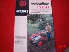 ANCIEN  PROSPECTUS   PUBLICITAIRE   MOTOCULTEUR  ISEKI  KC 350 F2