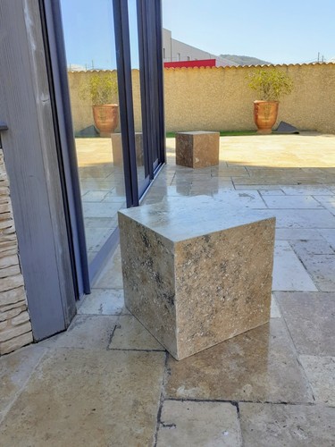 Table basse design travertin - table,