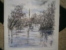 ANCIENNE PEINTURE AQUARELLE