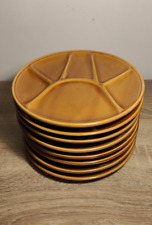 🟤 Vintage Lot De 8 Assiettes A Fondue Nidervillers France