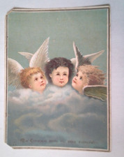 antique card. 3 angels