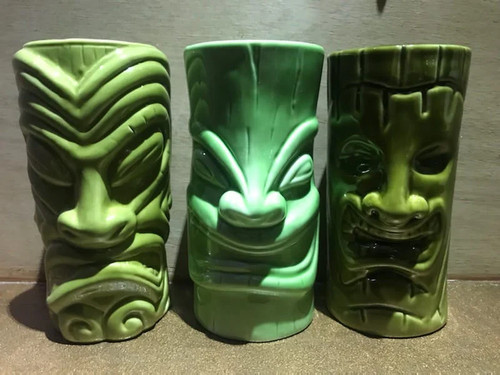 Lot verres tiki - de,