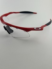 Oakley Pro M Frame Red Clear Hybrid Vented Lens Silver Icons Non-Folding RARE