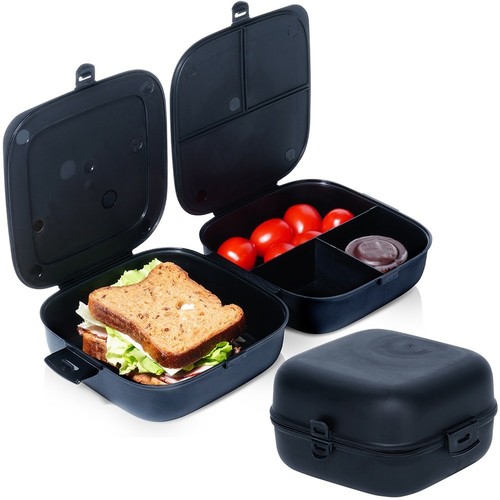 Lunch box noir compartiments - lunch,