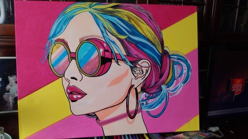 Tableau peinture acrylique sur - peinture,