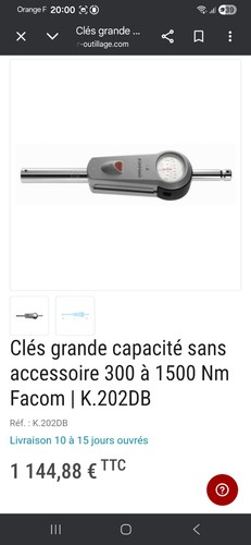 Clé dynamométrique facom - clé,