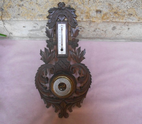 Ancien baromètre bois - baromètre, en