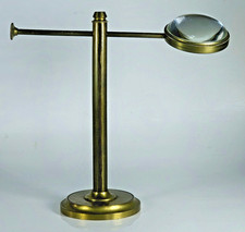 OLD HEAVILY DOMED CONVEX LENS BULLSEYE MAGNIFIER MICROSCOPE 19th century