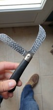 DAMASK WORKED BLADE SNAKE KNIFE SEE FOLDING PHOTO 