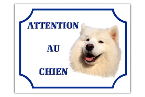 Plaque alu 15x20cm attention - 15x20cm, "attention