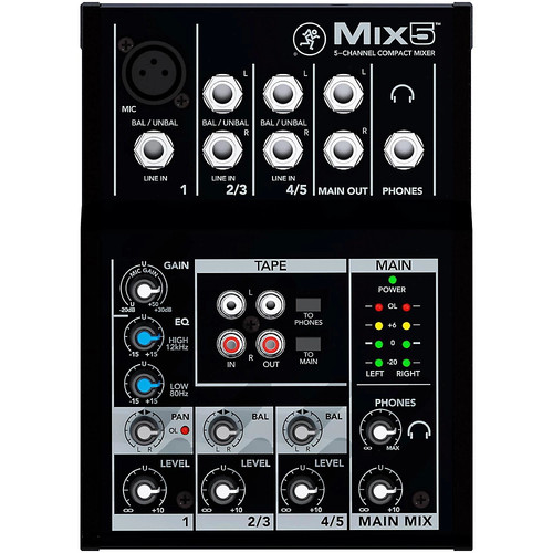 Mackie mix5 channel compact - mackie, 5-channel