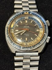 RARE 1969 Enicar Sherpa Guide Mark IV 600 GMT 166-35-04 Automatic 43mm Tropical