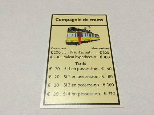Carte compagnie trams - carte, de