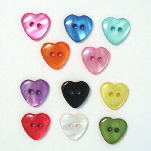 Lot boutons coeur - lot,