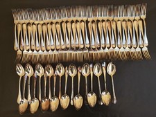 145 couverts uniplat métal argenté état neuf idéal pour restaurant poids 7 kgs