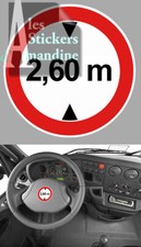 LIMIT HEIGHT 2.60m TRUCK TRUCK MAN VAN CARAVAN 5cm STICKER HB095