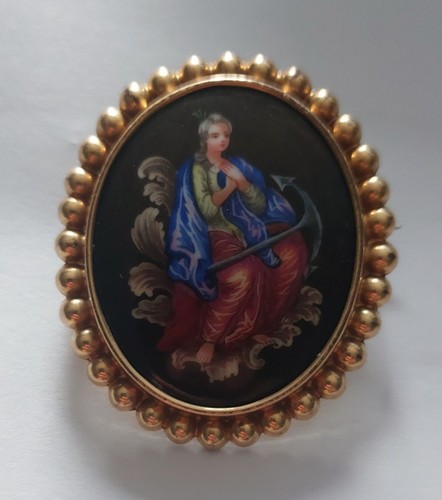 Ancienne broche porcelaine - ancienne,