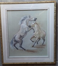 Pastel animalier représentant