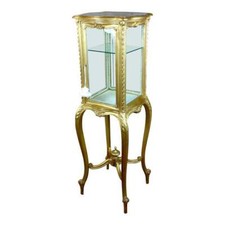Louis XVI Beautiful minimal French Gilt wood Vitrine on Stands   