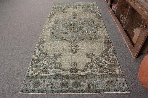 Tapis oushak beige - beige, vert