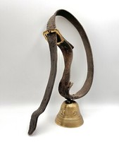Antique Bronze Alpage Cow Bell Bell with Leather Necklace