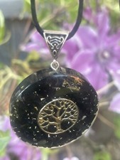 Pendentif Arbre En Tourmaline Noire Orgone Orgonite Schorl Reiki Protecteur