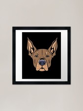Doberman Stickers Natural Ears