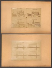 Hears and coffin holder. Two photographs circa 1870.