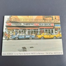 Advertising : Restaurant :  Postcard  : Alain Korkos, La Perreaux, France.