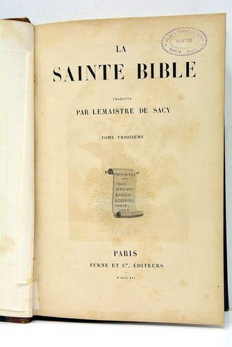 Lemaistre sacy sainte - de, la