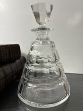 Beautiful Art Deco Val Saint Lambert Cyrstal Carafe / Decanter with Stopper