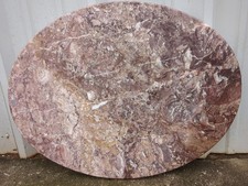 Vintage French Louis XVI Style Marble Slab Top For Coffee Table 25x20x1.5 OVAL