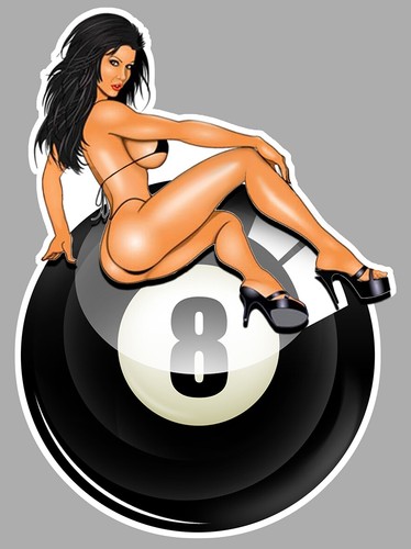 Sticker pinup boule billard - sticker,