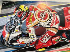 Randy Owens Print "Kevin Schwantz on the Lucky Strike Motorcycle"
