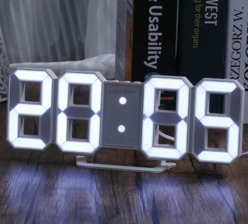 Réveil led blanc - réveil,