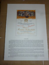 Lithograph litho Chateau Mouton Rothschild 1987 A4 size lithography poster