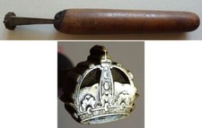 Sceau fer à dorer  bronze 18e