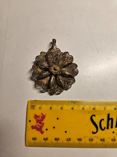 Ancien pendentif fleur - en,