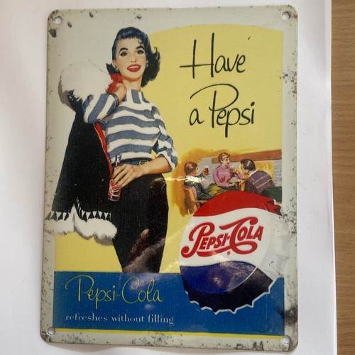 Plaque métal have pepsi - ,