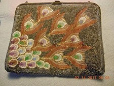 Guy Laroche beaded gorgeous evening bag ,size 8" by 6 1/2 " 